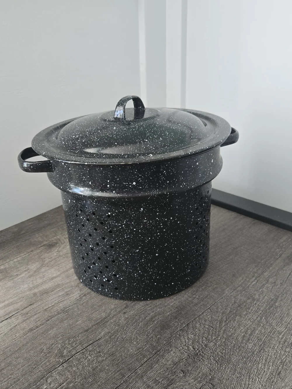 Granite Ware 15.5 Qt 4pc Steamer Stock Pot Strainer Basket Steaming Tray Lid